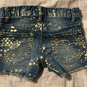 Girls justice sz 10 denim shorts